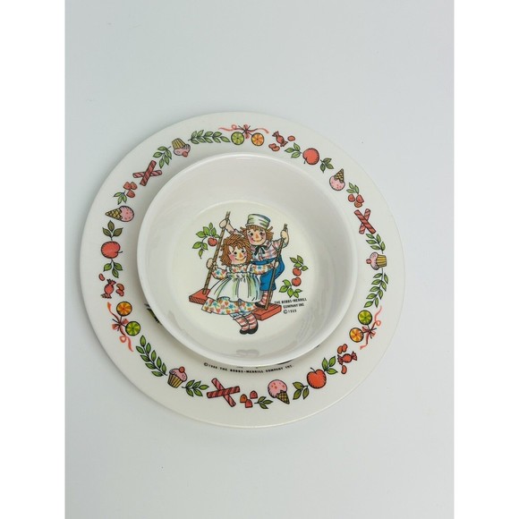 Oneida Raggedy Ann and‎ Andy Plastic Plate and Bowl Set Deluxe VTG 1969 - Picture 9 of 9